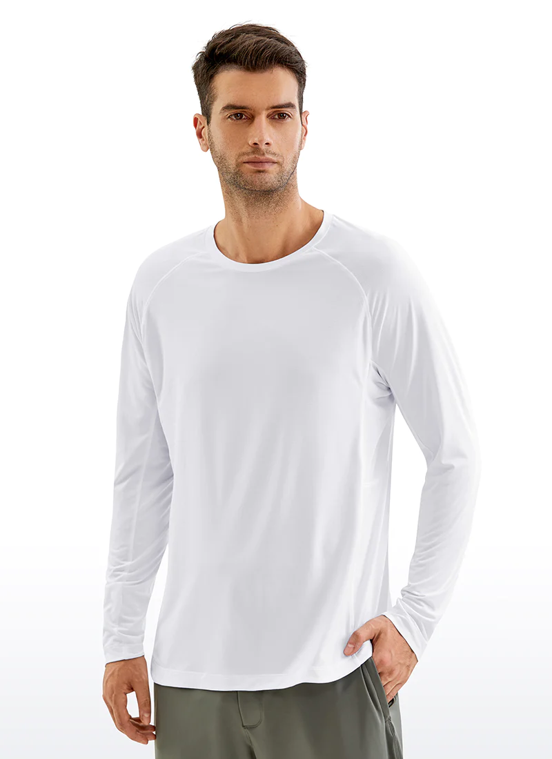 גברים: חולצה ארוכה Lightweight Rounded – לבן