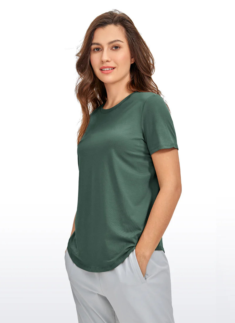 חולצת אימון Pima Cotton Round Neck – ירוק