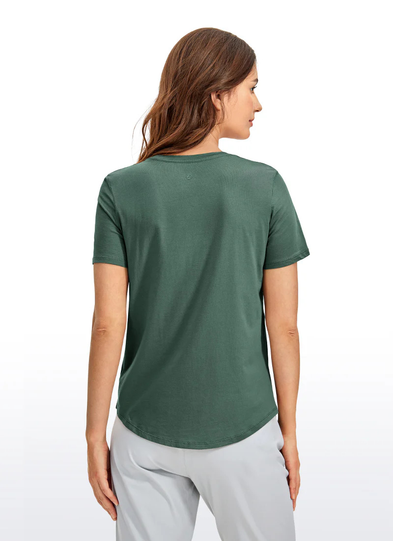 חולצת אימון Pima Cotton Round Neck – ירוק